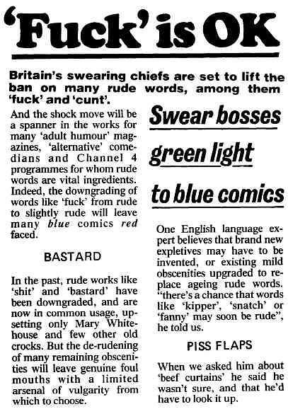 Genuine press cutting!